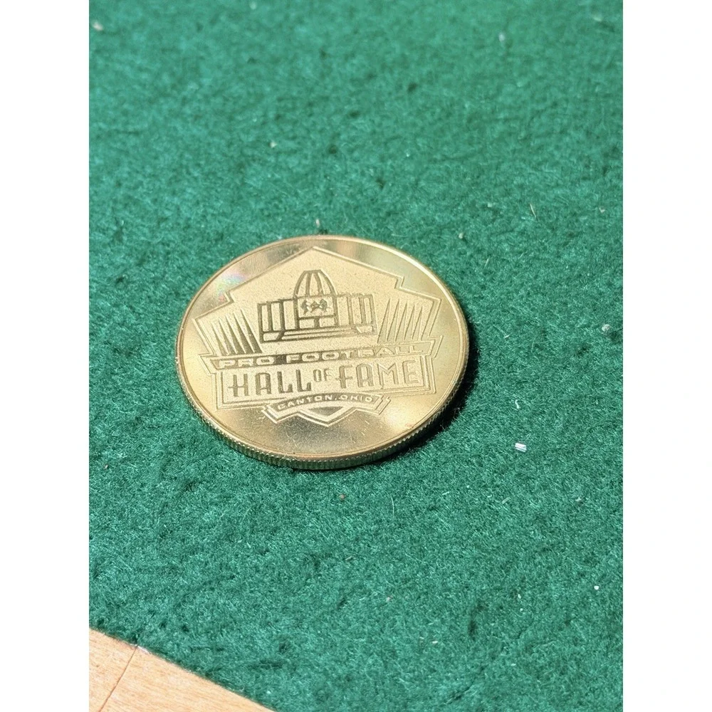 NFL Pro Football‎ Hall of Fame Canton Ohio Gold Tone Coin Token Official